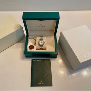 Authentic 2016 Rolex 26mm Datejust, yellow gold/steel, fluted bezel, jubilee